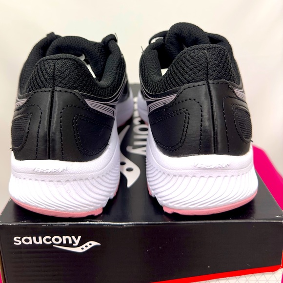 Saucony Women's Cohesion Black/Pink Noir/Rose 14 Road Running Shoe.(7 Wi… - Picture 9 of 11